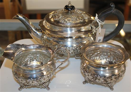 Silver 3 piece tea set